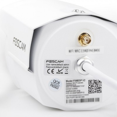 Foscam FI9803P  Cámara de vigilancia IP (1,0 Mpx, WLAN, 720P). Color blanco