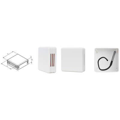 QUBINO - Caja de superficie para motaje en pared para sonda de temperatura