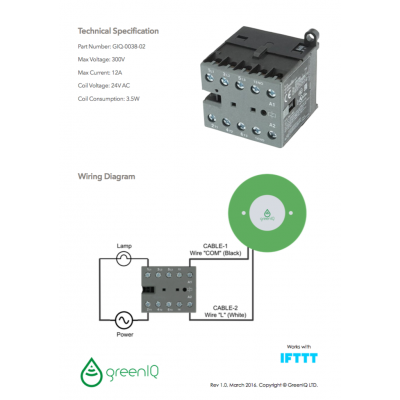 GREENIQ - Relé de control de iluminacion de jardin