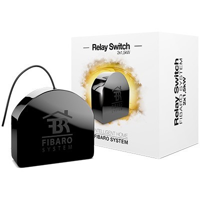 Fibaro "Doble Switch 2" - Micromodulo relé interruptor doble On / Off Z-Wave+ con medición de consumo