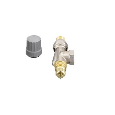 Válvula Danfoss a escuadra termostatizable para instalaciones bitubo 