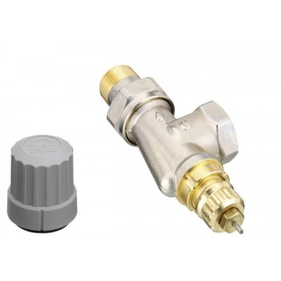 Válvula Danfoss a escuadra termostatizable para instalaciones bitubo 