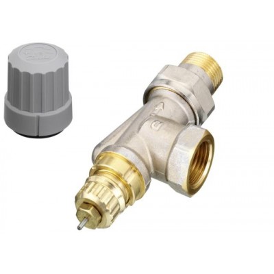Válvula Danfoss a escuadra termostatizable para instalaciones bitubo 