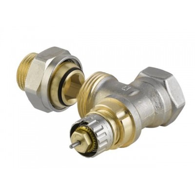 Válvula Danfoss a escuadra termostatizable para instalaciones bitubo 