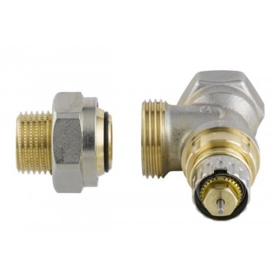 Válvula Danfoss a escuadra termostatizable para instalaciones bitubo 