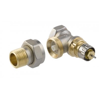 Válvula Danfoss a escuadra termostatizable para instalaciones bitubo 