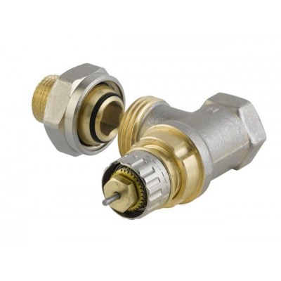 Válvula Danfoss a escuadra termostatizable para instalaciones bitubo 