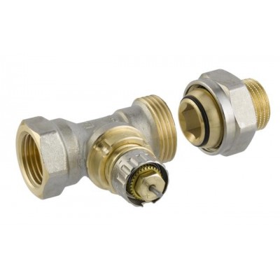 Válvula Danfoss a escuadra termostatizable para instalaciones bitubo 