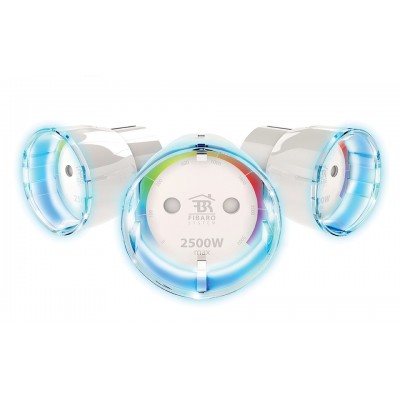 Pack de 3 Enchufes controlados (on/off) con medidor de consumo de Fibaro
