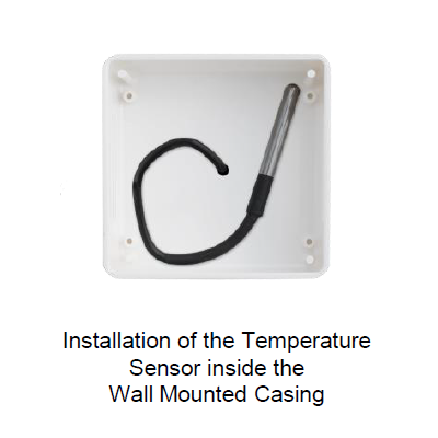 QUBINO - Caja de superficie para motaje en pared para sonda de temperatura