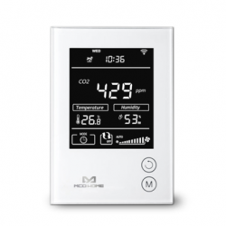 MCO Home Medidor de CO2 Humedad y Temperatura Z-Wave+ con pantalla (12V)