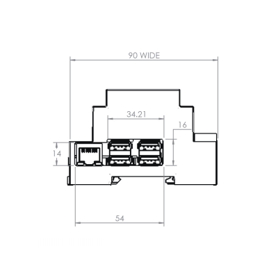 Caja Carril DIN para Raspberry Pi 3