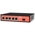 Switch Wi-Tek WI-PS306GF-UPS PoE AT / AF 48V e passivo 24V 5 portas 10/100/1000 Mbps + 1 Slot SFP
