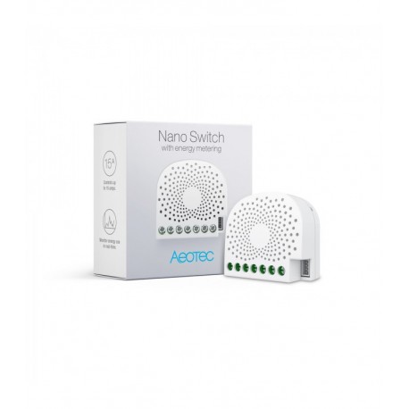 Aeotec Nano Switch Z-Wave Plus con medición de consumo