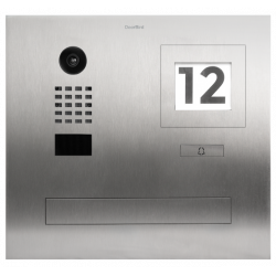 DoorBird D2101FPBI Intercomunicador de vídeo IP embutido com caixa de correio integrada