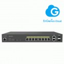 EnGenius ECS1112FP 10-Port Gigabit Switch, 8 PoE 130 W with 2 1 GB SFP slot. Manageable Layer 2 and Control in CLOUD