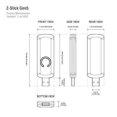  Z-Stick Gen5 Adaptador USB con batería Z-Wave PLUS GEN5 de Aeon Labs Aeotec