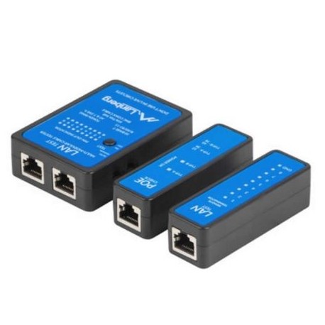Tester PoE LANBERG cable y conector RJ45 RJ12 RJ11 COAXIAL