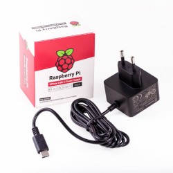 TRANSFORMADOR PARA raspberry PI 5.1V 3A USB-C PRETO