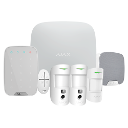 Ajax HUB2PLUSKIT-MP-PRO - Alarm kit: Central + 2 detectors with camera, 1 detector, 1 remote control, 1 keyboard, 1 siren