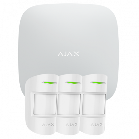 AJAX Kit de alarma profesional HUBKIT-PRO: Central y 3 detectores de movimiento