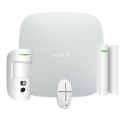 Ajax StarterKit-CAM - Kit de alarme: painel ethernet e SIM GPRS duplo, 1 PIRCAM, 1 contato magnético e 1 comando