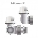 Double 90º Vertical Angle Thermostatic Valve for thermostatic head
