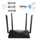 STONET MW5360 Router 4G LTE/Wifi 300 Mbps 2 puertos 10/100+ 1 Wan 10/100, 4 antenas 5 dBi para tarjeta SIM