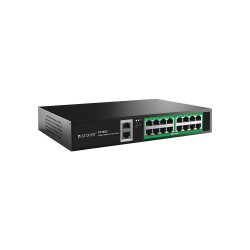 Stonet P116GC - 802.3af/at PoE Switch 16 Gigabit ports+2 Gigabit UP-Link ports. Up to 200W