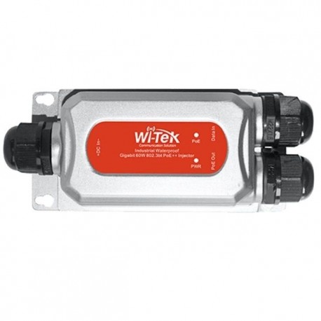 WiTek WI-POE21E-0 Extender PoE - Expansor PoE1 puerto IN 802.3bt 60W, 2 puertos OUT 802.3af/at 30W, Gigabit, IP68