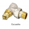 Válvula Danfoss a escuadra termostatizable para instalaciones bitubo 