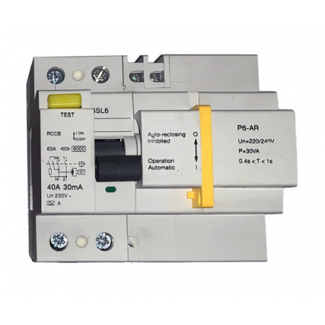 Interruptor Diferencial Rearmable Tetrapolar 300 mA 40A