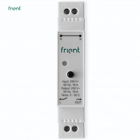 frient Smart Relay 2 DIN 16A - Relé Zigbee duplo para calha DIN