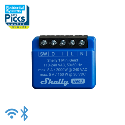 Shelly 1 Mini Gen3 - Wi-Fi Smart Switch, 1 Channel 8A