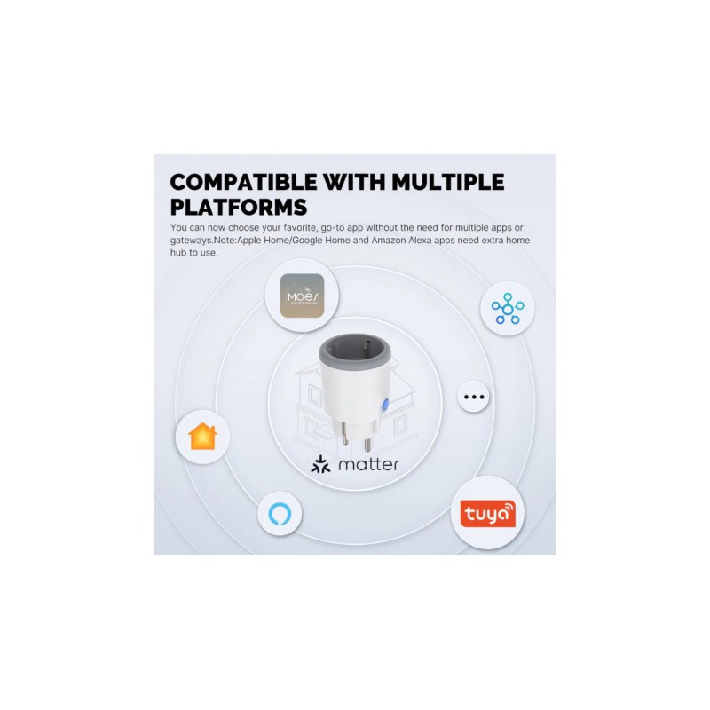 16 Mmo2 Socket Moes - Matter 16A connected socket + consumption measurement (EU)