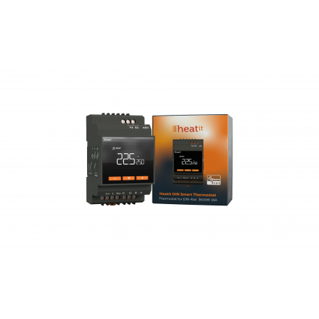 Heatit DIN Smart Thermostat - Termostato para carril DIN Z-Wave y Modbus RS-485