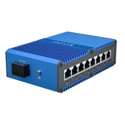 Stonet NIS3008 PRO Switch Industrial 8 puertos Gigabit carril-Din, rango extendido de temperature, IP40 y EMC4