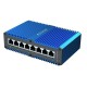 Stonet NIS3008 PRO Switch Industrial 8 puertos Gigabit carril-Din, rango extendido de temperature, IP40 y EMC4