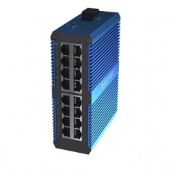 Stonet NIS3016 PRO Switch Industrial 16 puertos Gigabit carril-Din, rango extendido de temperatura, IP40 y EMC4
