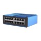 Stonet NIS3016 PRO Switch Industrial 16 puertos Gigabit carril-Din, rango extendido de temperatura, IP40 y EMC4