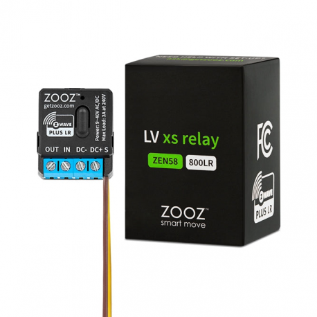 Zooz ZEN58 LV XS relé Z-Wave LR de contacto seco