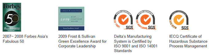 ISO e outras certificações da Delta UPS